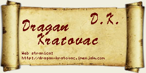 Dragan Kratovac vizit kartica